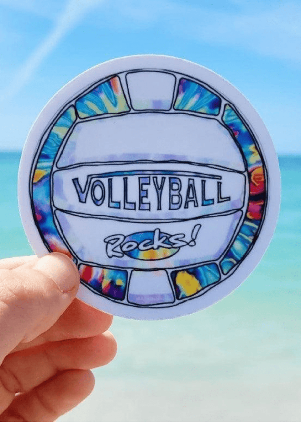 Volleyball Rocks Sticker